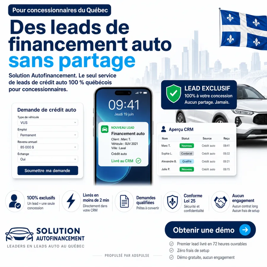 Publicité Solution Autofinancement, Financement auto