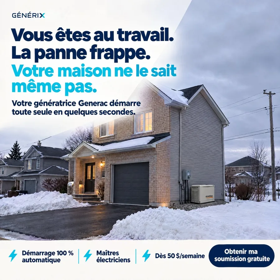 Publicité Groupe Générix, Génératrices et thermopompes
