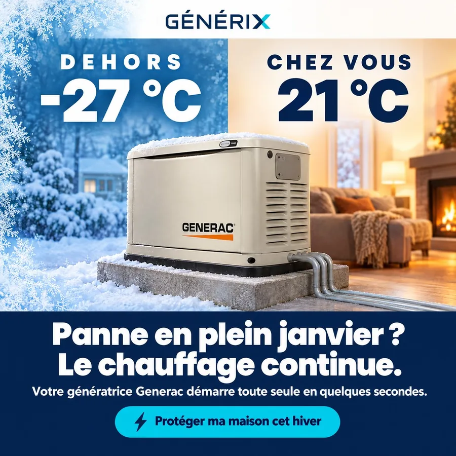 Publicité Groupe Générix, Génératrices et thermopompes