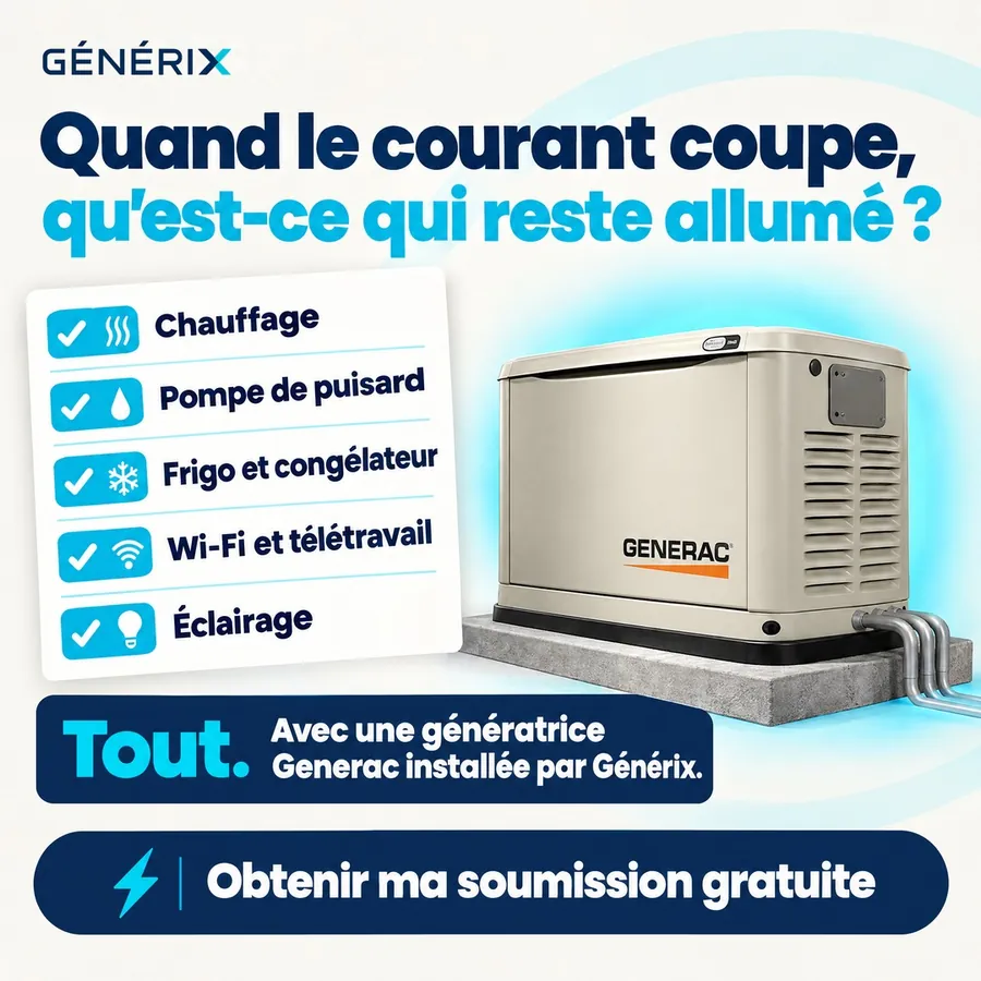 Publicité Groupe Générix, Génératrices et thermopompes