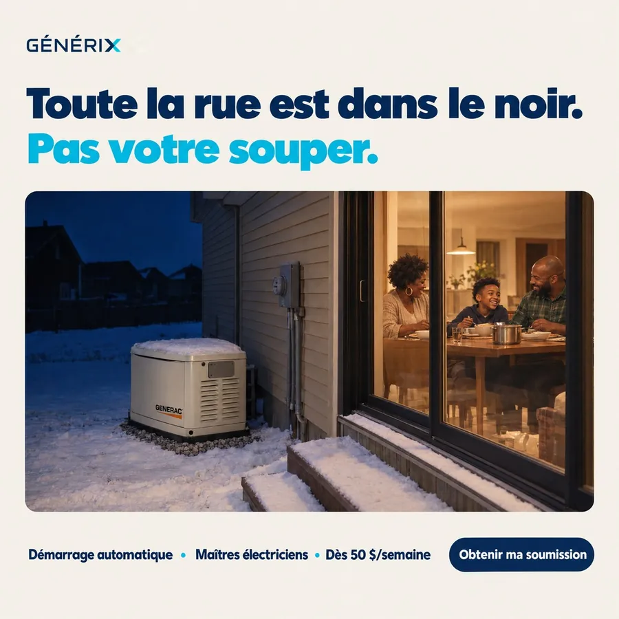 Publicité Groupe Générix, Génératrices et thermopompes