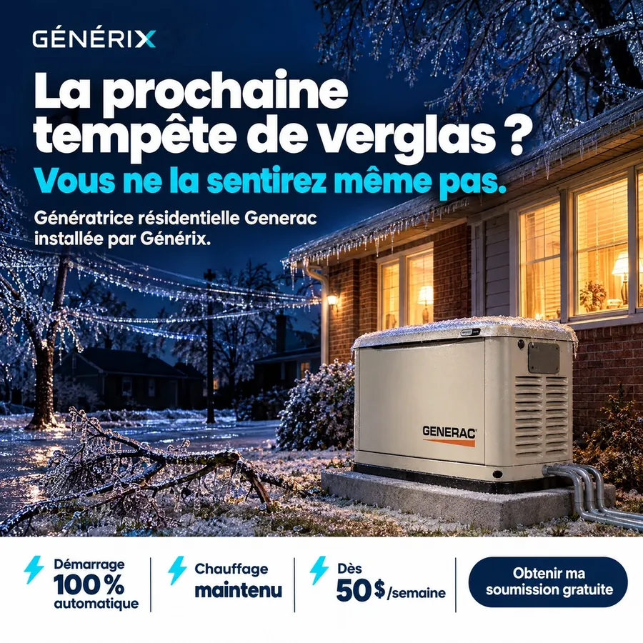 Publicité Groupe Générix, Génératrices et thermopompes