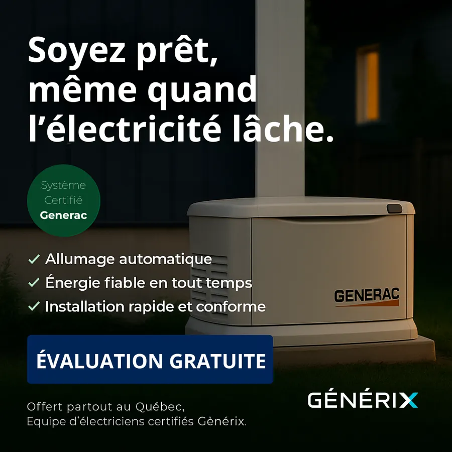 Publicité Groupe Générix, Génératrices et thermopompes