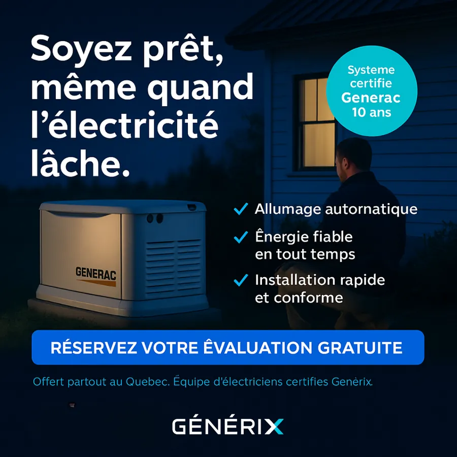 Publicité Groupe Générix, Génératrices et thermopompes