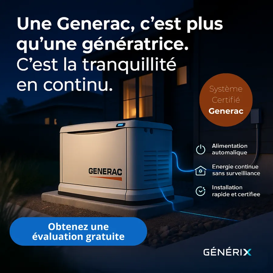 Publicité Groupe Générix, Génératrices et thermopompes