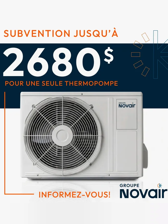 Publicité Groupe Novair, Thermopompes