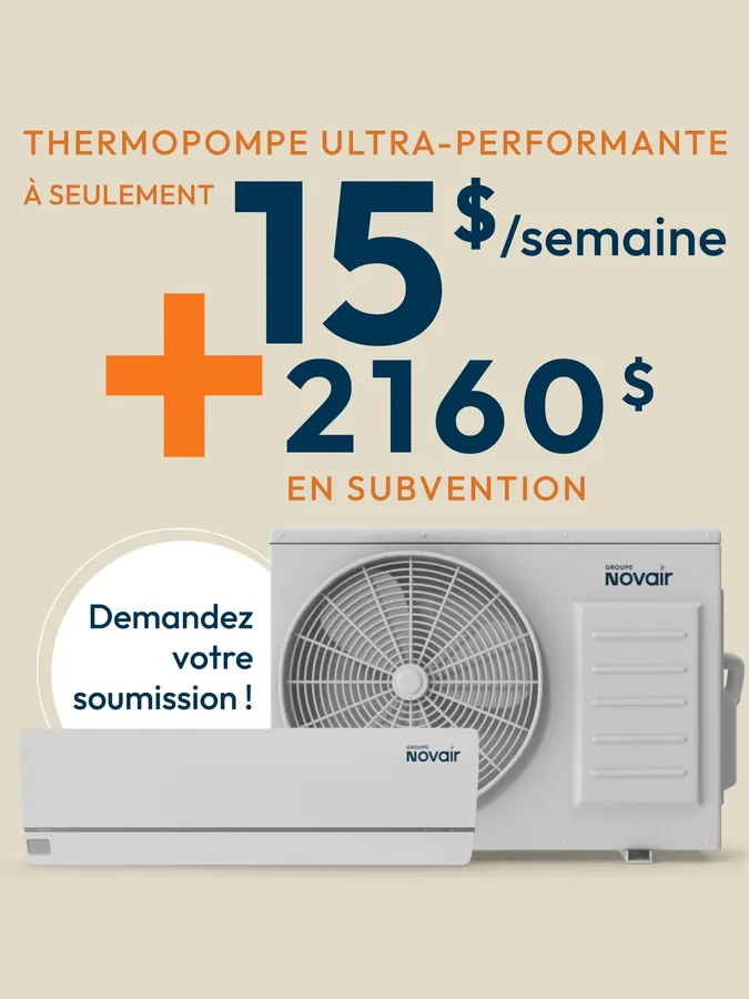 Publicité Groupe Novair, Thermopompes