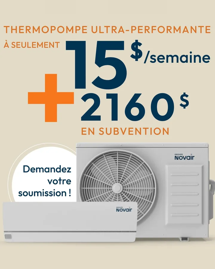 Publicité Groupe Novair, Thermopompes