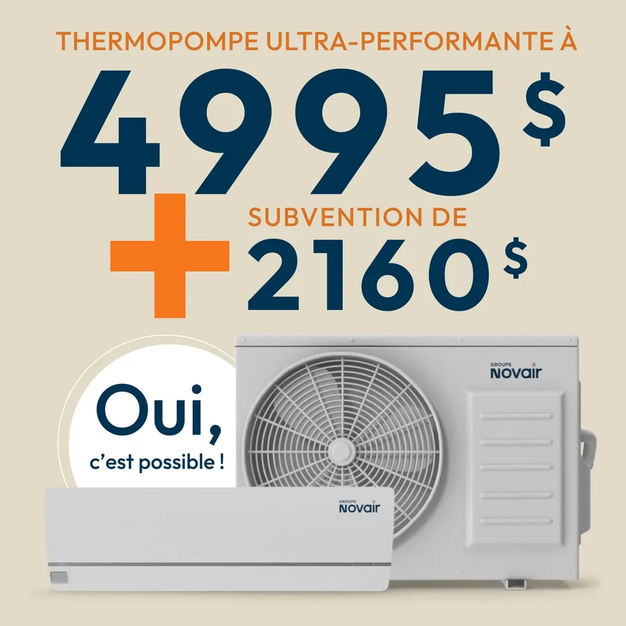 Publicité Groupe Novair, Thermopompes