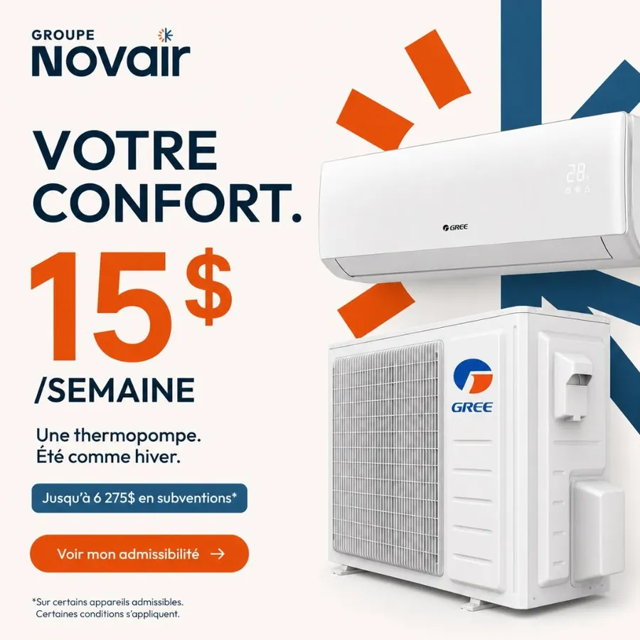 Publicité Groupe Novair, Thermopompes