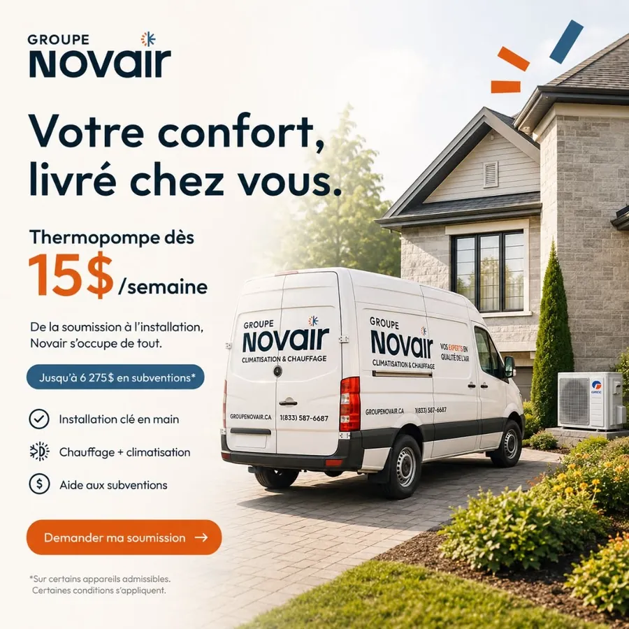Publicité Groupe Novair, Thermopompes