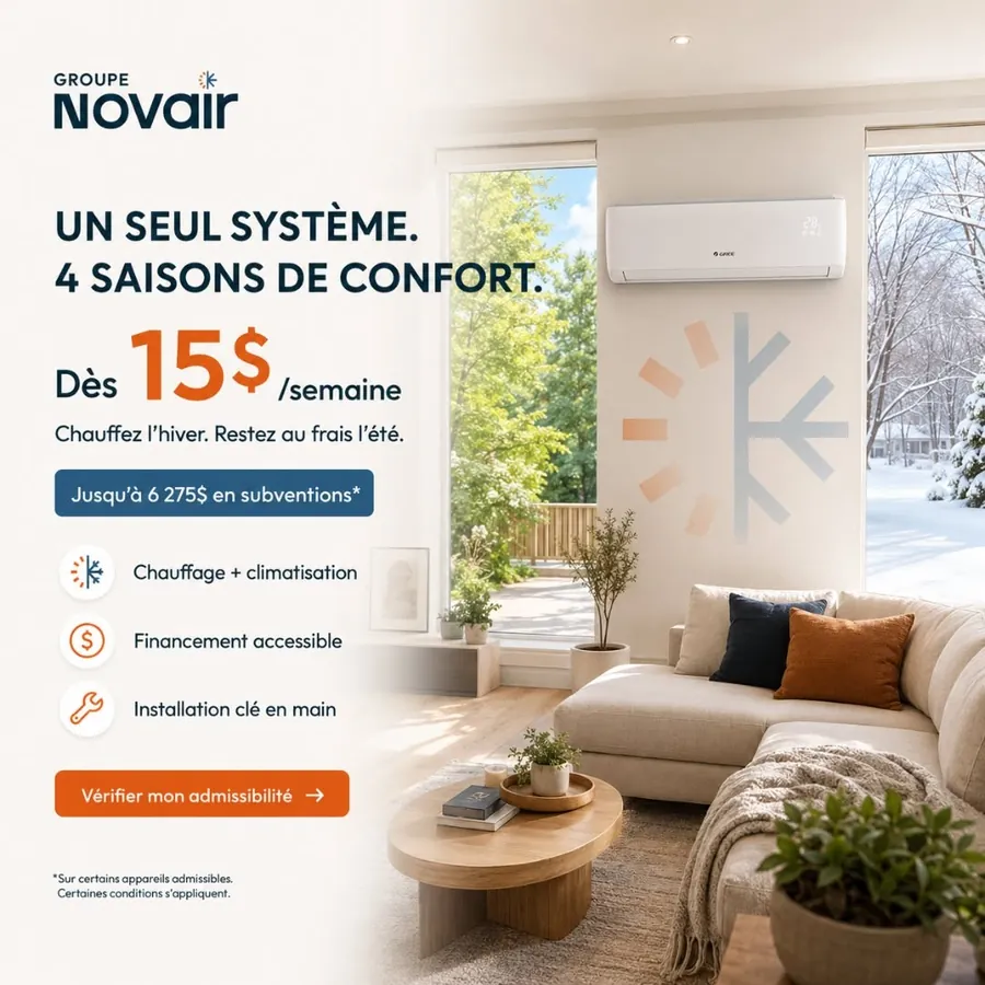 Publicité Groupe Novair, Thermopompes
