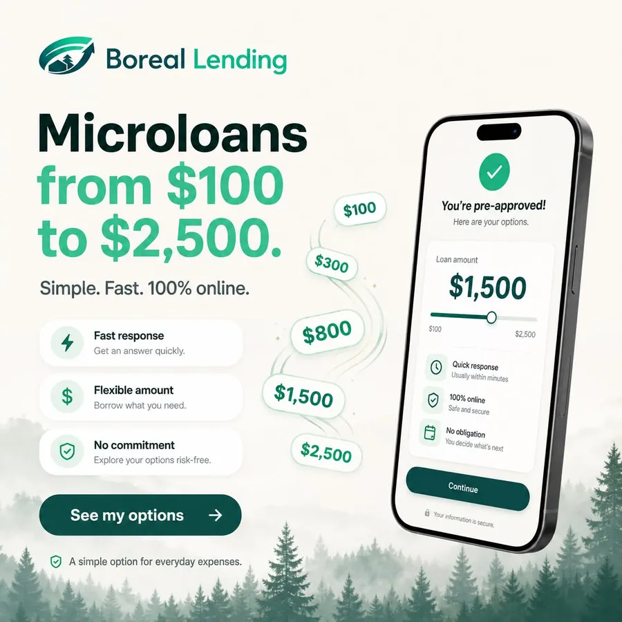 Publicité Boreal Lending, Prêts personnels