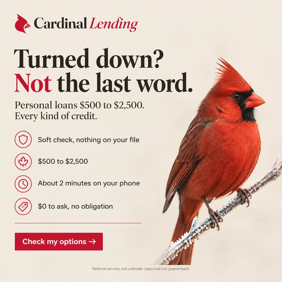 Publicité Cardinal Lending, Prêts personnels