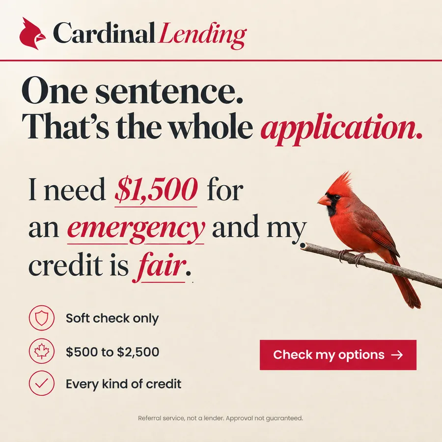 Publicité Cardinal Lending, Prêts personnels