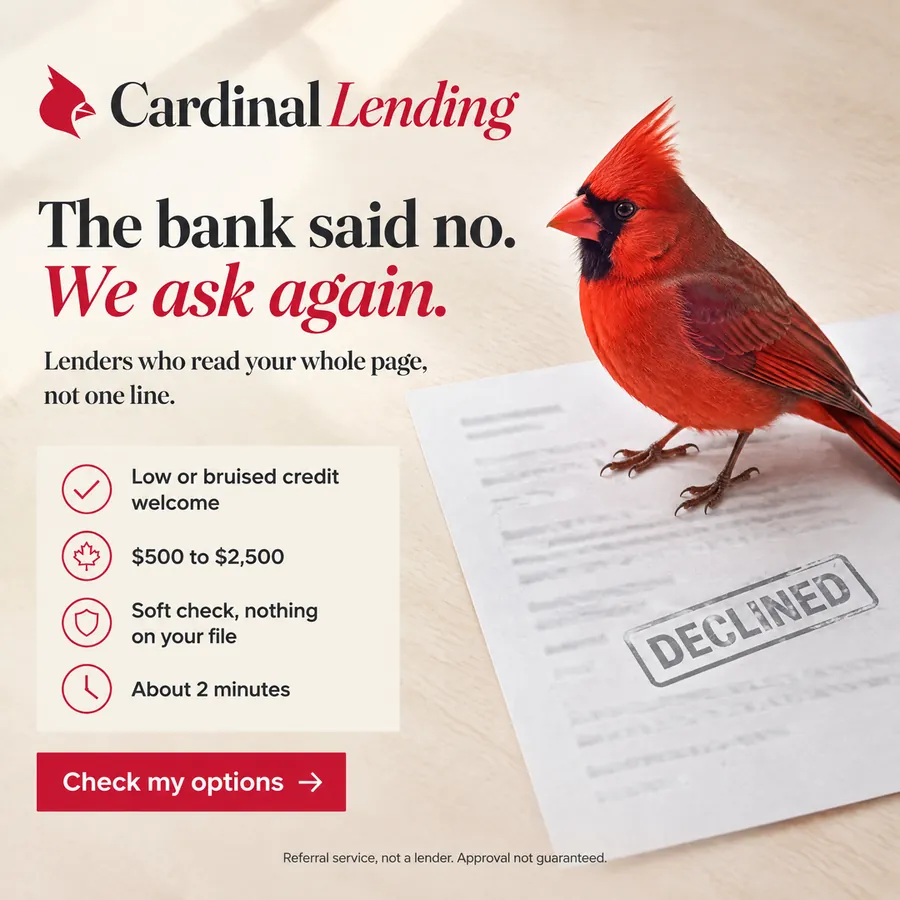 Publicité Cardinal Lending, Prêts personnels