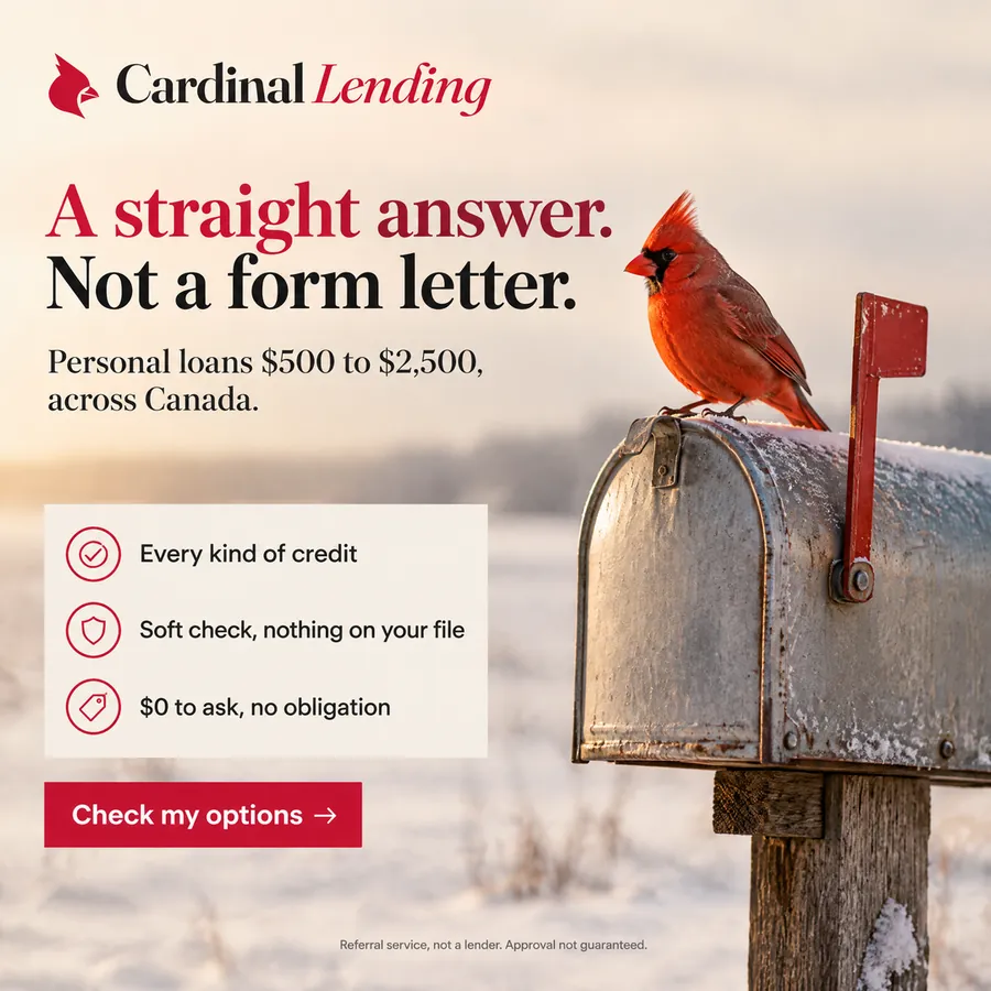 Publicité Cardinal Lending, Prêts personnels