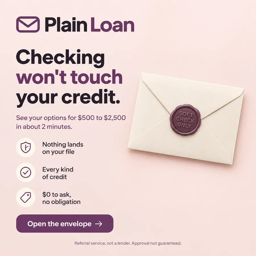 Publicité Plain Loan, Prêts personnels