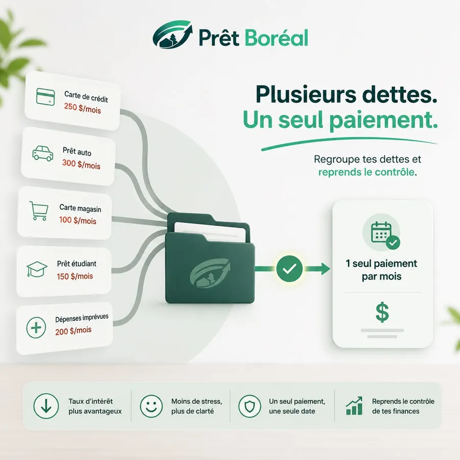 Publicité Prêt Boréal, Consolidation de dettes