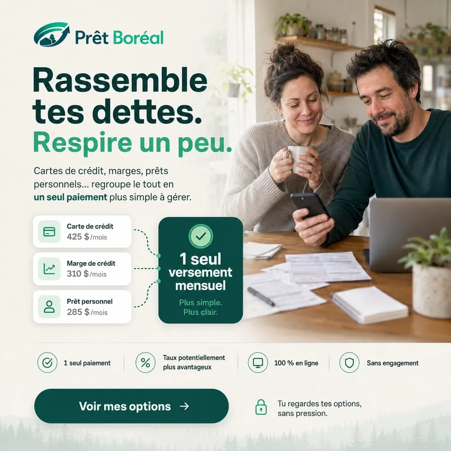 Publicité Prêt Boréal, Consolidation de dettes