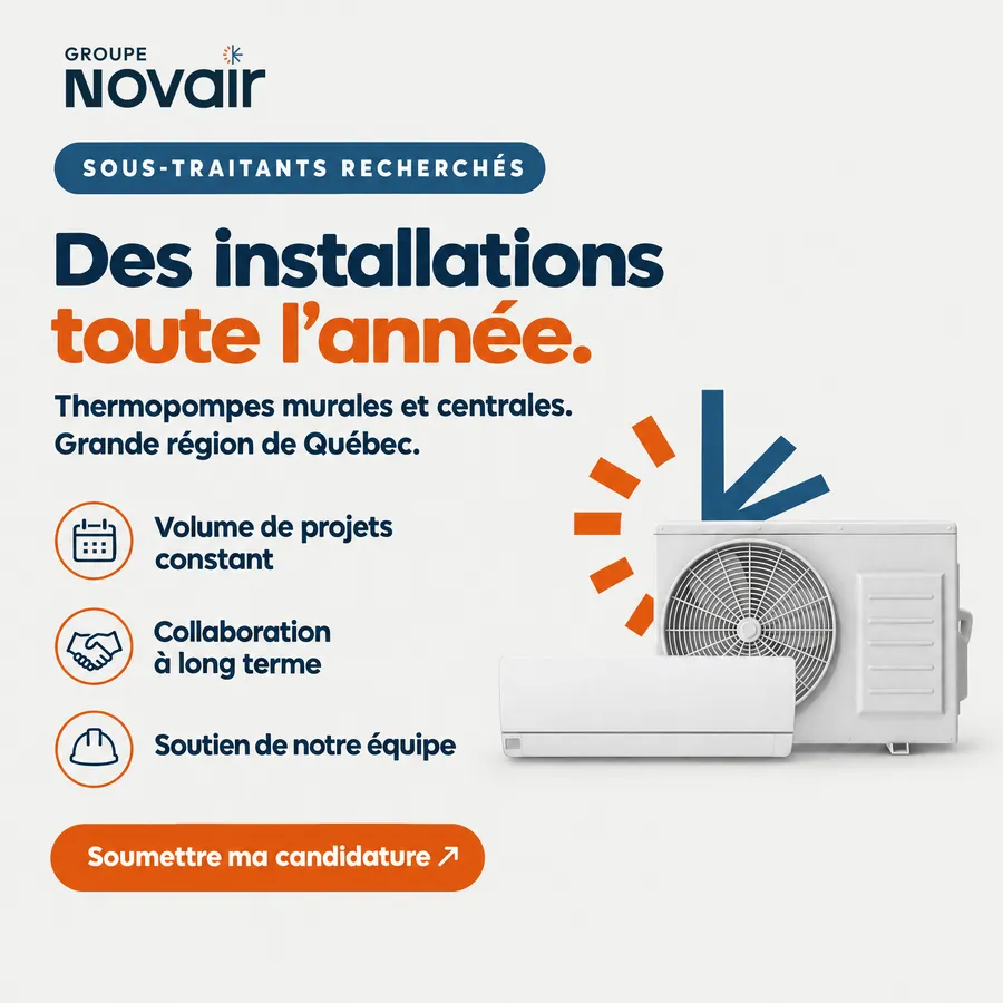 Publicité Groupe Novair, Recrutement d'installateurs