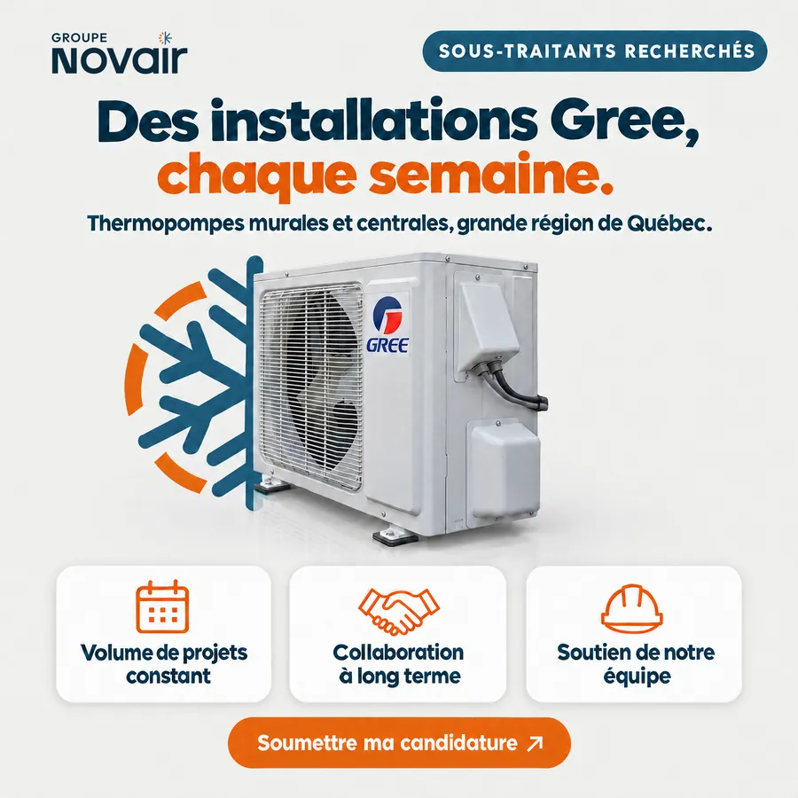 Publicité Groupe Novair, Recrutement d'installateurs