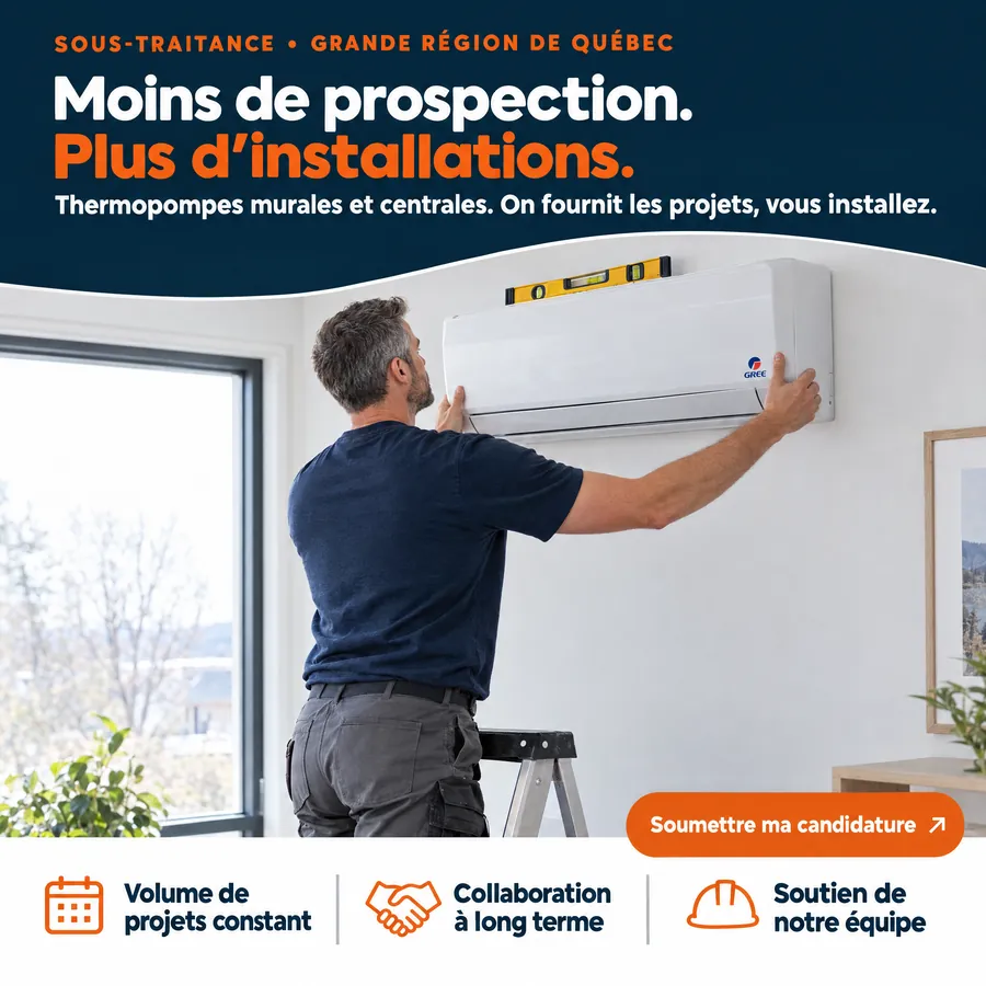 Publicité Groupe Novair, Recrutement d'installateurs