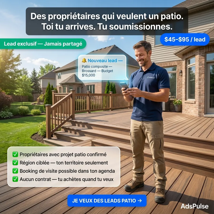 Publicité AdsPulse, Entrepreneurs en rénovation